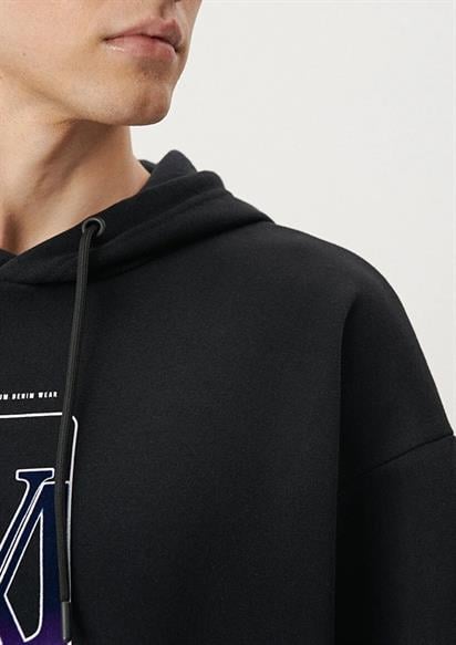 Mavi Logo Baskılı Kapüşonlu Erkek Sweatshirt 0610958-900