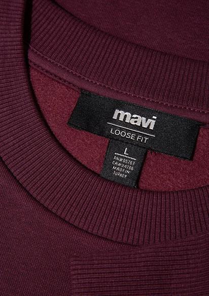 Mavi Bisiklet Yaka   Şarap Bordo Erkek Sweatshirt 0S10276-70434