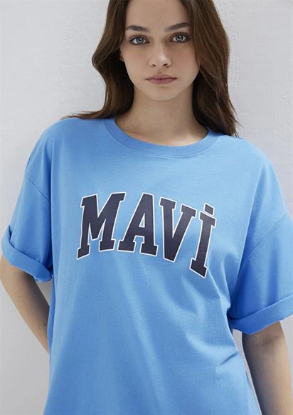 Mavi Mavi Baskılı Kadın T-shirt 1600843-91478