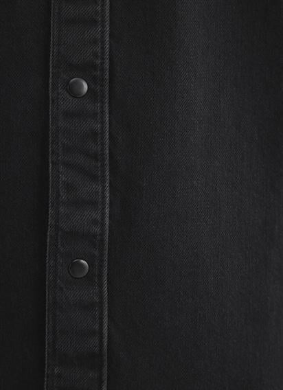 Mavi Uzun Kol  Siyah  Erkek Gömlek 0211441-900