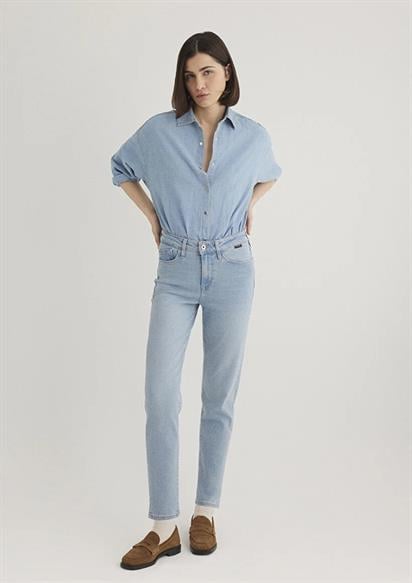 Mavi Cındy Lt Blue Gold Shape Kadın Pantolon-100277-84410