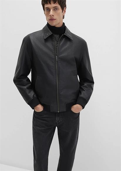 Mavi Deri  Jet Siyah Erkek Mont 0110636-71379