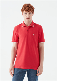 Mavi Polo T-Shirt Kırmızı Erkek T-Shirt