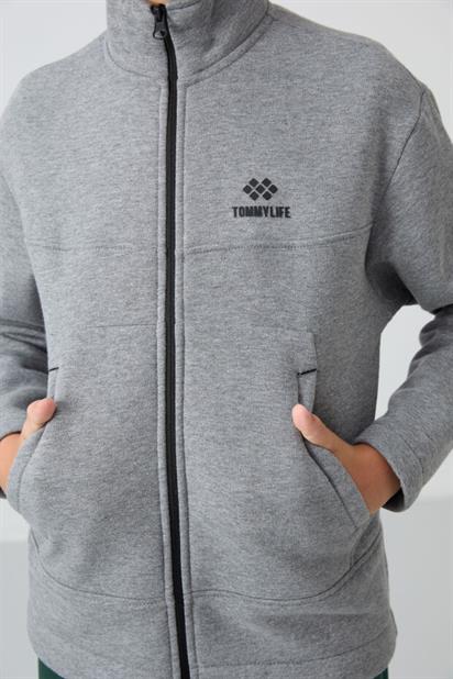 Tommy Life Erkek Çocuk Tam Fermuarlı Sweatshirt