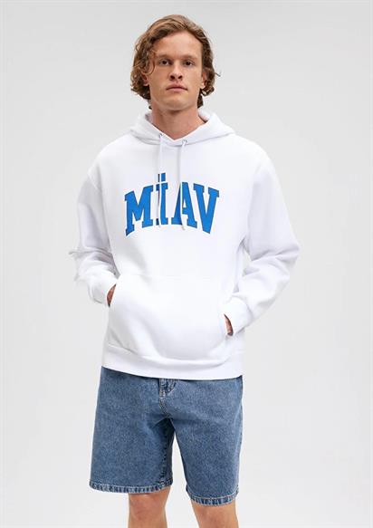 Mavi Miav Kapşonlü Erkek Sweatshirt