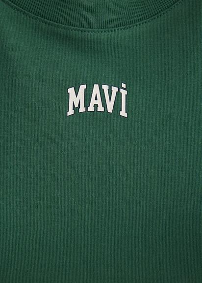 Mavi Yuvarlak Yaka Kısa Kollu Kadın T-Shirt 1611585-71874