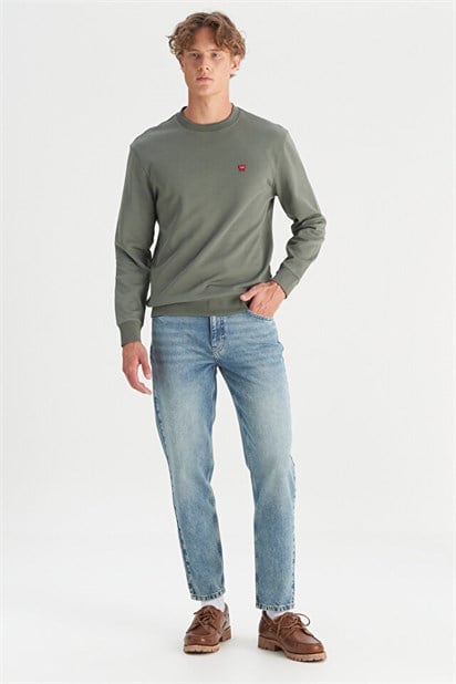 Wrangler Erkek Patch Logo Sweatshirt GW2520255801