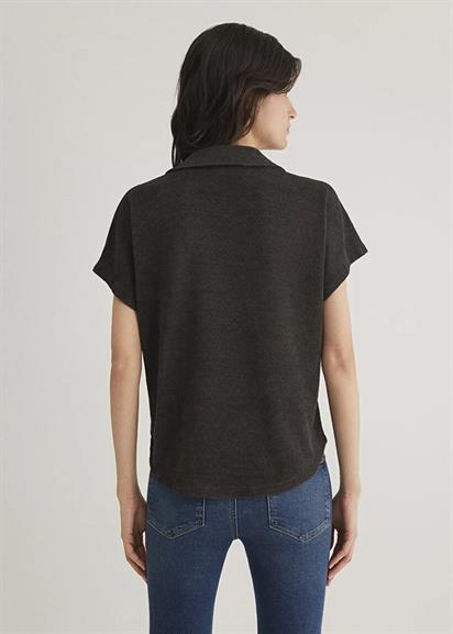 Mavi Kısa Kollu Polo Yaka  Kömür Kadın T-Shirt 1612142-70087