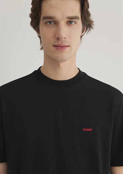 Mavi Baskılı  Siyah Erkek T-Shirt 0612216-900