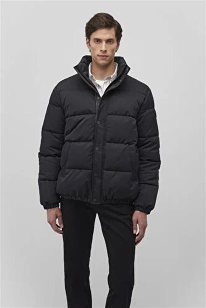 Mavi Dik Yaka Siyah Erkek  Mont 0110474-900