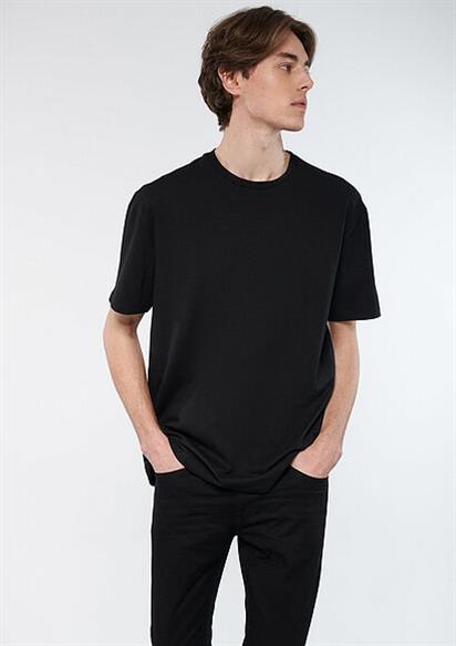 Mavi Bisiklet Yaka  Siyah Erkek T-Shirt 0610136-900