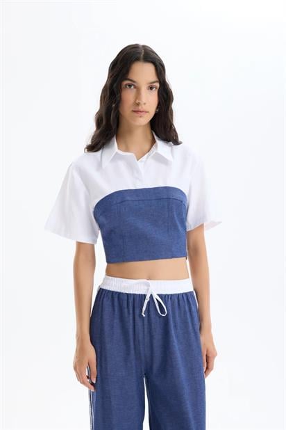 Quzu Şerit Detaylı Macthli Bluz 25YBLZ00552