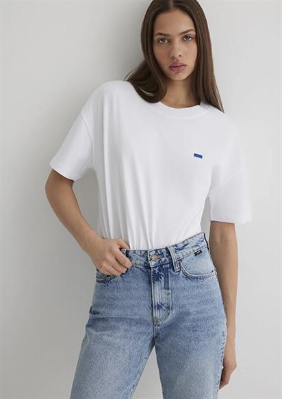 Mavi Kısa Kollu  Ust  Beyaz Kadın T-Shirt 1612188-620