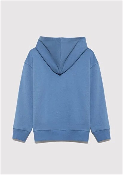 Mavi Mavi Logo Baskılı Kapşonlu  Çocuk Sweatshirt 6S10143-83767