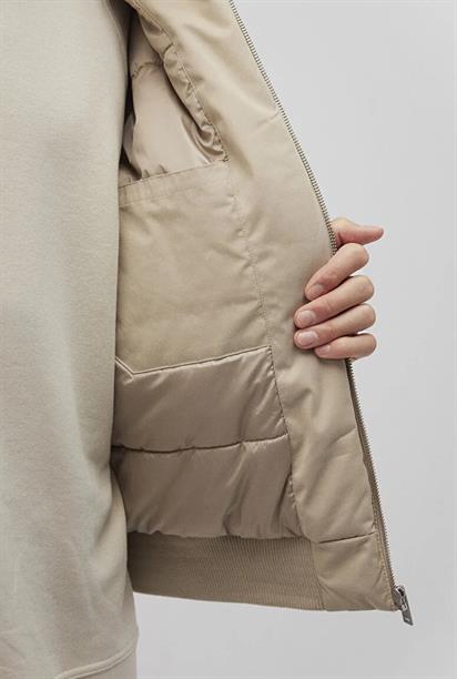 Mavi Dik Yaka Bej Bomber Ceket-0110465-86559