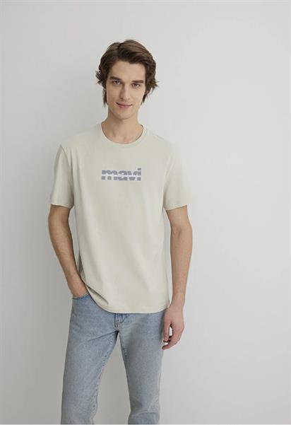 Mavi Baskılı Erkek Tişört - 0610943-70144