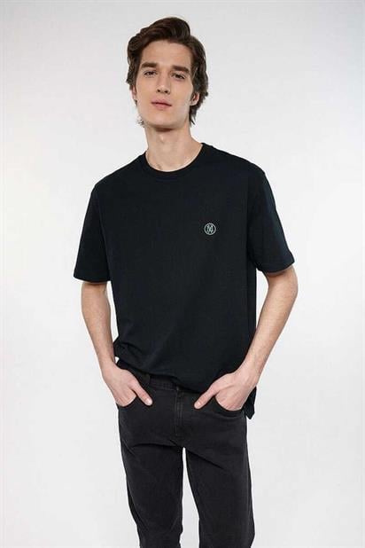 Mavi Logo Nakışlı  Siyah Erkek T-Shirt 067074-900