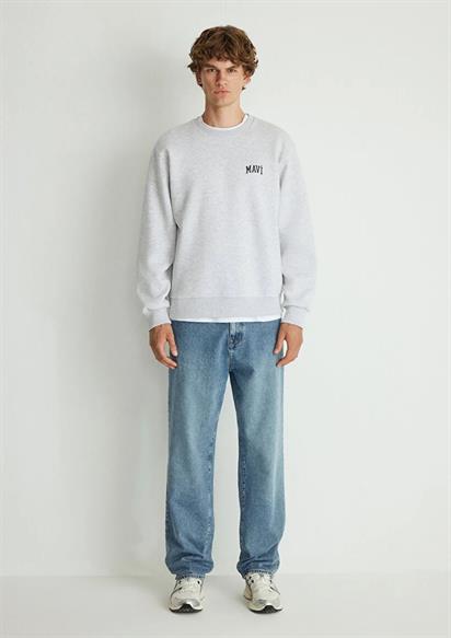 Mavi Baskılı Unisex Sweatshirt