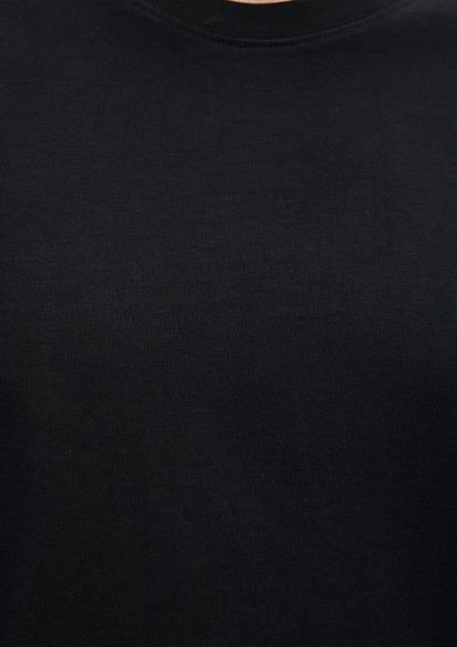 Mavi Bisiklet Yaka Tşört Siyah