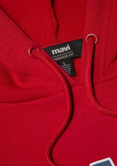 Mavi Logo Baskılı Kapşönlu Sweatshirt-067149-70464