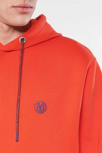 Mavi Kapüşonlü Erkek Sweatshirt Canlı Kırmızı 065809-70481