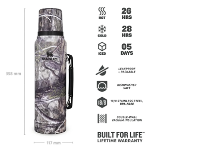 Stanley Klasik Vakumlu Paslanmaz Çelik Termos 1 Lt 10-08266-031