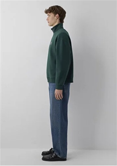 Mavi Yarım Fermuarlı  Erkek Sweatshirt 0S10208-85173