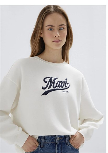 Mavi Logo Baskılı  Kadın Sweatshirt 1S10419-80194