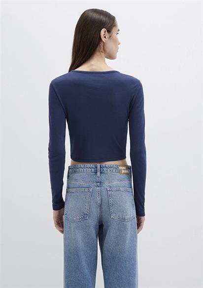 Mavi İndigo Mavi Kadın Uzun Kol T-Shirt 1613403-70487