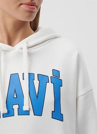 Mavi Logo Kapüşonlu Kırık Bey Kadın Sweatshırt 1600361-81964