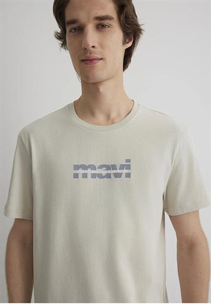 Mavi Baskılı Erkek Tişört - 0610943-70144