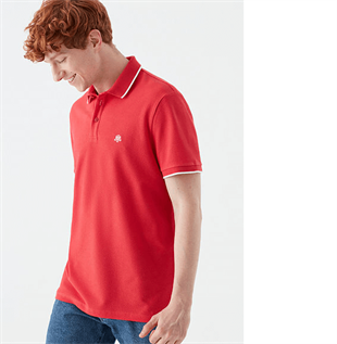 Mavi Polo T-Shirt Kırmızı Erkek T-Shirt
