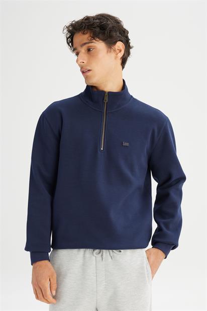 Lee Erkek Pike Interlock Half Zip Sweatshirt L2520312411