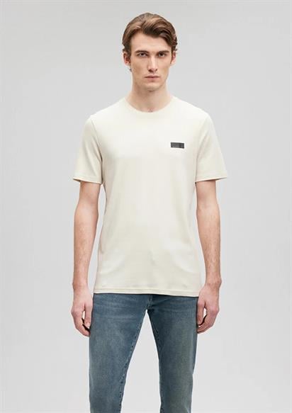 Mavı Bisiklet Yaka  Antik Bej Erkek  Tişört