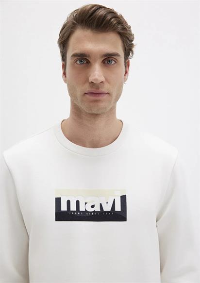 Mavi Mavi   Kırık Beyaz Erkek Sweatshirt 0S10203-70057