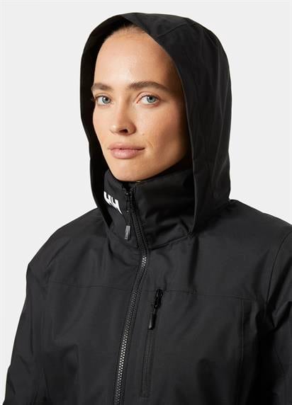 Helly Hansen Womens Black Crew Hooded Midlayer Jacket HHA.34447-990