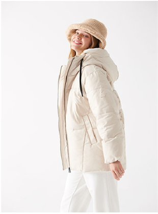 Mavi Dik Yaka Kadın Mont Taş 1110075-70143