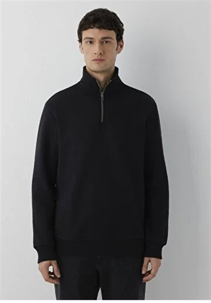 Mavi Yarım Fermuarlı   Erkek Sweatshirt 0S20027-900