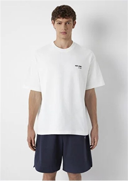 Mavi Jean Baskılı Erkek Oversize T-shirt-0613676-70057