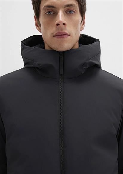 Mavi Kapüşonlu  Jet Siyah Erkek Mont 0110617-71379