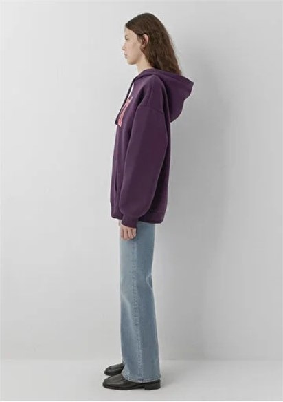 Mavi Logo Baskılı Oversize Kadın Sweatshirt-1600361-70635