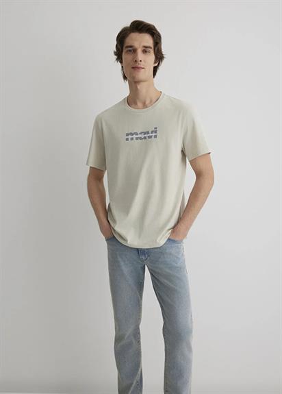 Mavi Baskılı Erkek Tişört - 0610943-70144