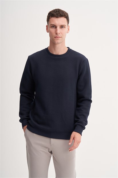 Cazador Erkek Bisiklet Yaka Sweatshirt 26KC53395