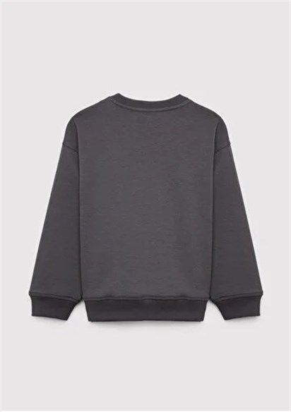 Mavi M Logo Grafik Sweatshirt Koyu Gri Çocuk Sweatshirt 6S10201-70763