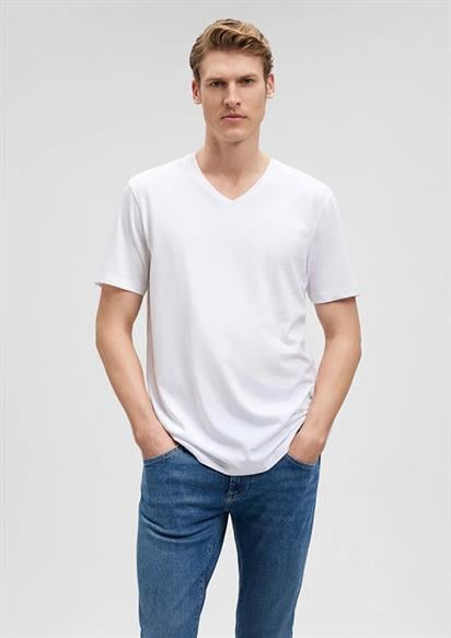 Mavi V Yaka T-shirt 065586-620