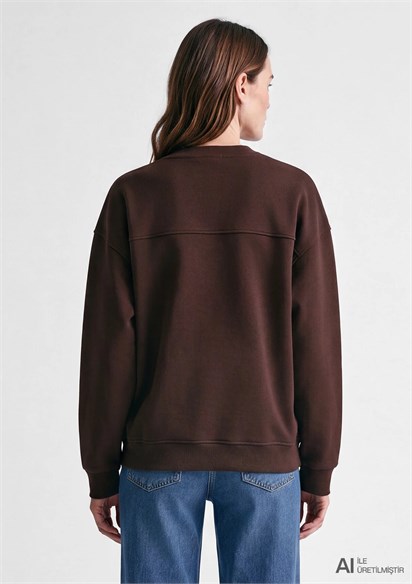 Mavi Yuvarlak Yaka Basıc  Kadın Sweatshirt 1S10576-70240