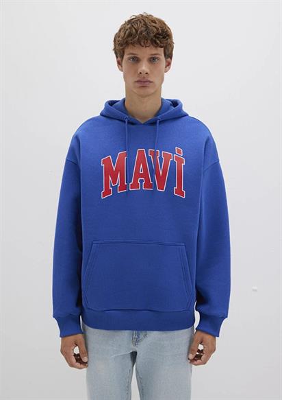 Mavi Mavi Baskılı  Derin Deniz Mavi Erkek Sweatshirt 067149-70907