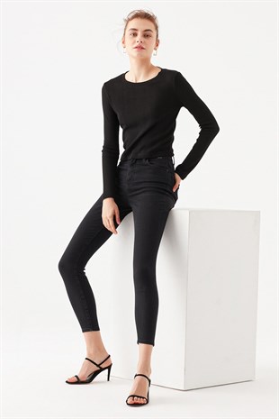 Mavi Acaip Dark Smoke Str Kadin Pantolon 101065-32045