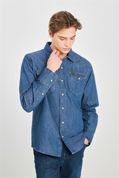 Lee Uzun Kollu Jean Erkek Gömlek