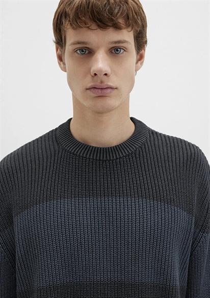 Mavi Koyu Gri Erkek Kazak 0710290-70090